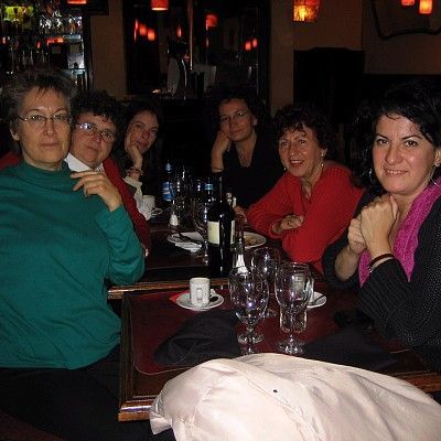 2005. Buenos Aires. Noni Benegas, María Eloy, Concha García, J.C., Aurora Luque.